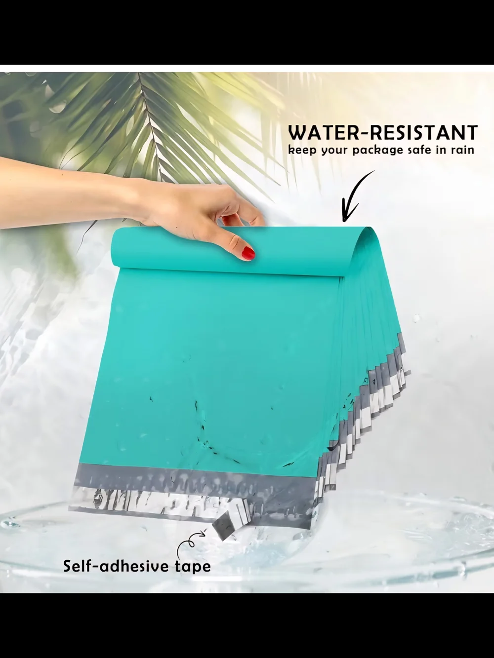 40 Turquoise Teal Flat Poly Mailers 20 6x9 + 20 10x13 Self Seal Shipping Bags